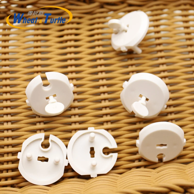 6pcs+1 Key France EU Power Socket Electrical Outlet Baby Children Safety Guard Protection Anti Electric Plug Protector Cover Cap