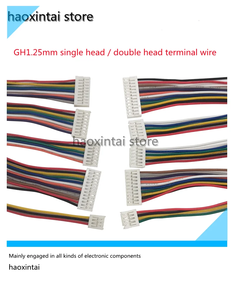 20PCS GH1.25mm double head same direction terminal wire with lock electronic wire 15cm 2P3P4P6P7P8P9P10P12P