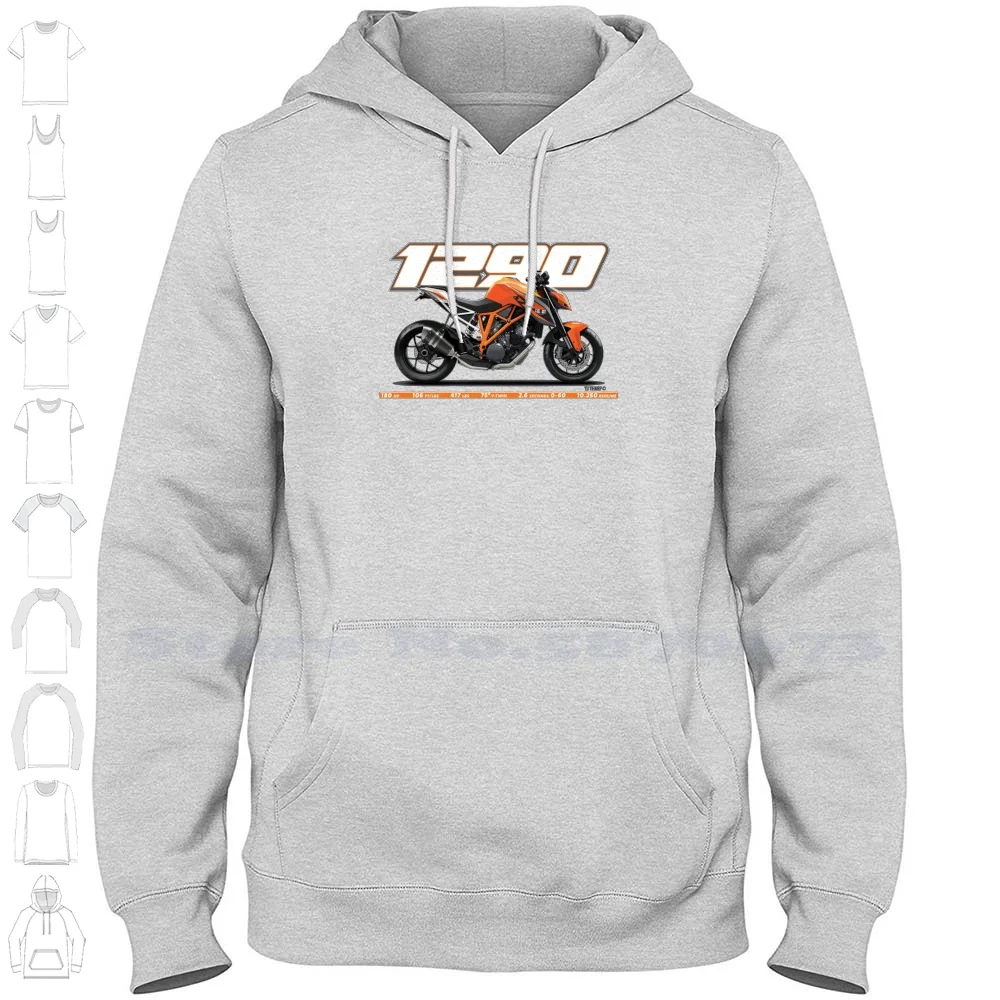 

1290 Super R Motorcycle Illustration Streetwear Sport Hoodie Sweatshirt 1290 Super Rideorange Rendering Motorcycleart