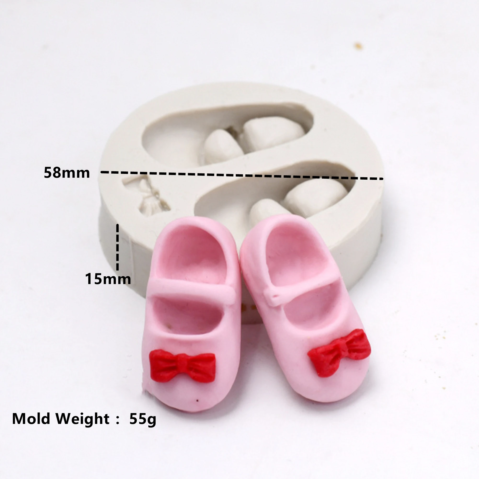 Cute  Baby Shoes Silicone Mold Fondant Molds For Baking Shoes Cake Decorating Tools Pastry Kitchen Baking Accessories FM072