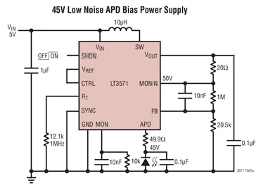 LT3571EUD LT3571IUD LT3571 - 75V DC/DC Converter for APD Bias