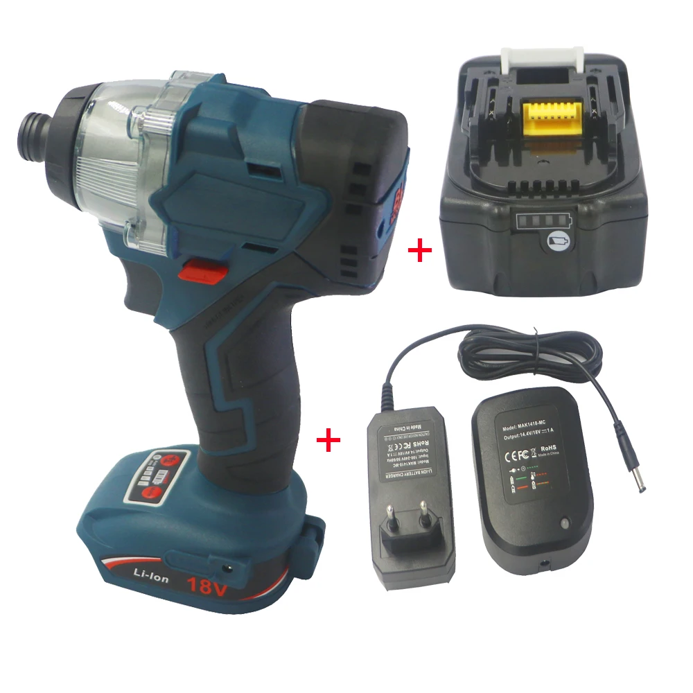 

Беспроводная дрель makita, 18-вольтовый бесщеточный 4-скоростной ударный привод I4W5R, шестигранный патрон, с зарядным устройством для литий-ионных аккумуляторов 6,0 Ач