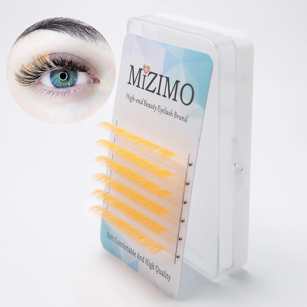 MIZIMO New Color Eyelashes White And Blue Two-color Grafting Eyelashes Individual Eyelash Extensions