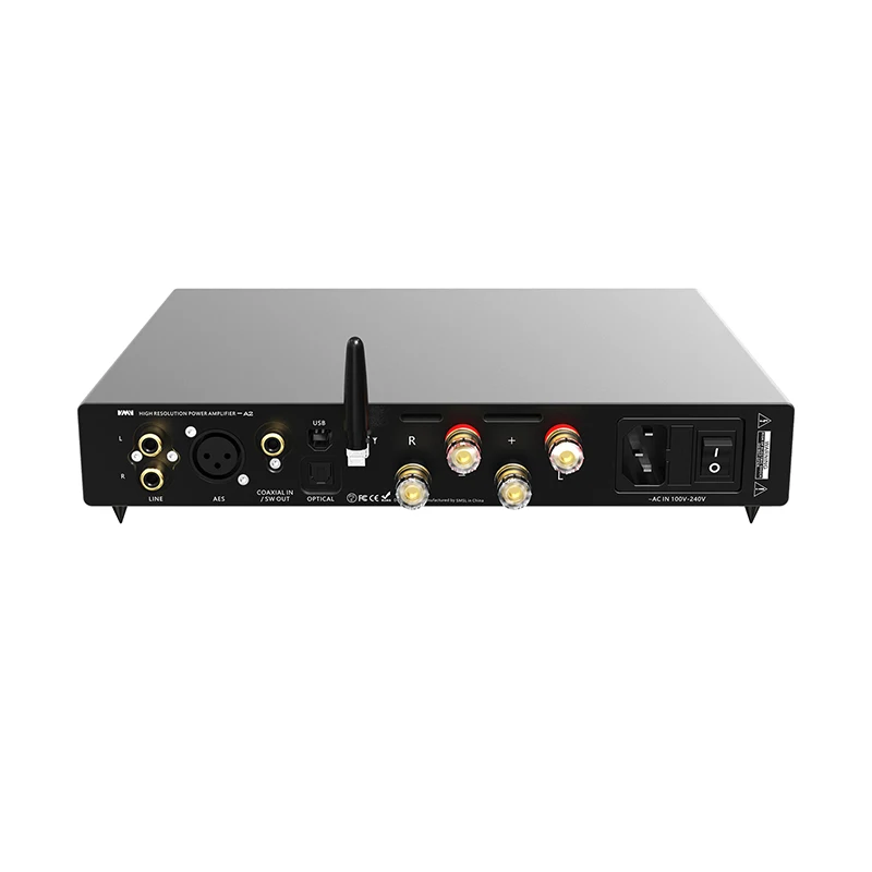 Smsl vmv a2 amplificador de potência de alta resolução 32bit 768khz dsd512 bluetooth xmos 200w subwoofer pré saída 2.1 amplificador de potência de áudio