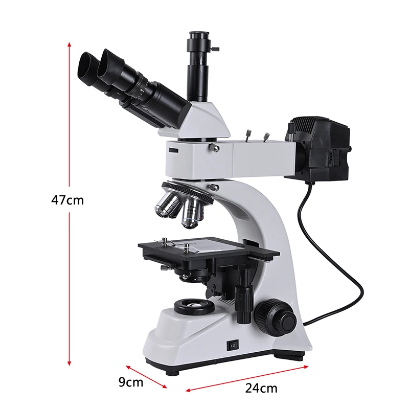 Trinocular HD Metallographic Microscope 5MP USB eyepiece Metal Mineral  LCD Chip Reflected Light  Stereo Biological 2 uses