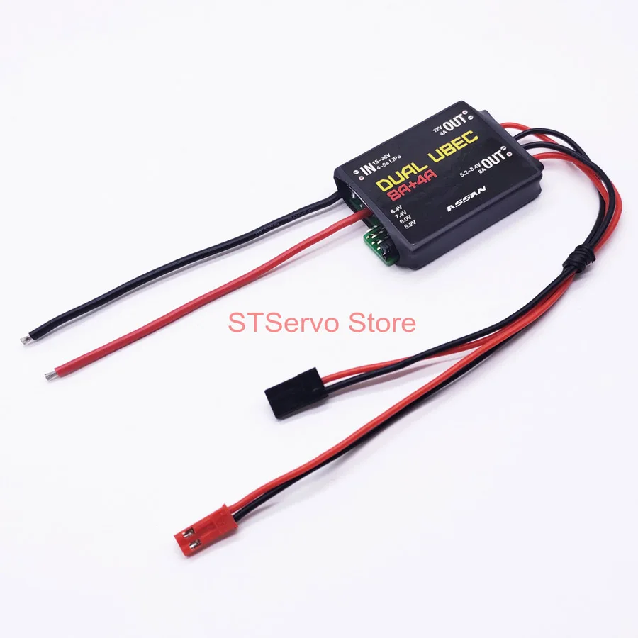 Assan UBEC-8A 16A DUAL UBEC 2-6s Lipo Supportted Output 5.2 6.0 7.4 8.4v Adjustable Servo Power Supply RC Model Airplane Robot