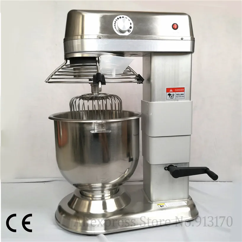 20 Liters Commercial Stand Mixer Egg Beater Dough Kneading Stainless Steel Electric Food Mixing Machine 1100W 220V