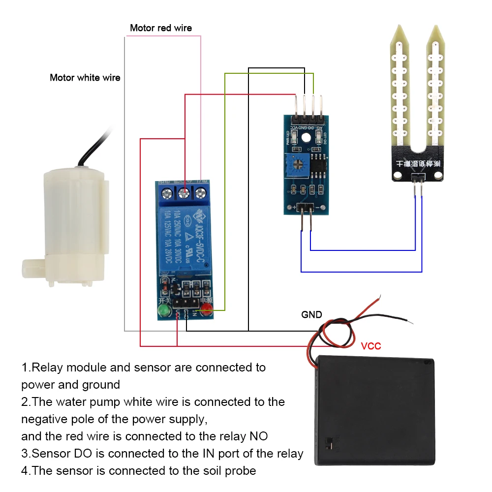 Water Pump Module Kit Automatic DIY Soil Moisture Detection Garden Drip Watering Watering Irrigation System