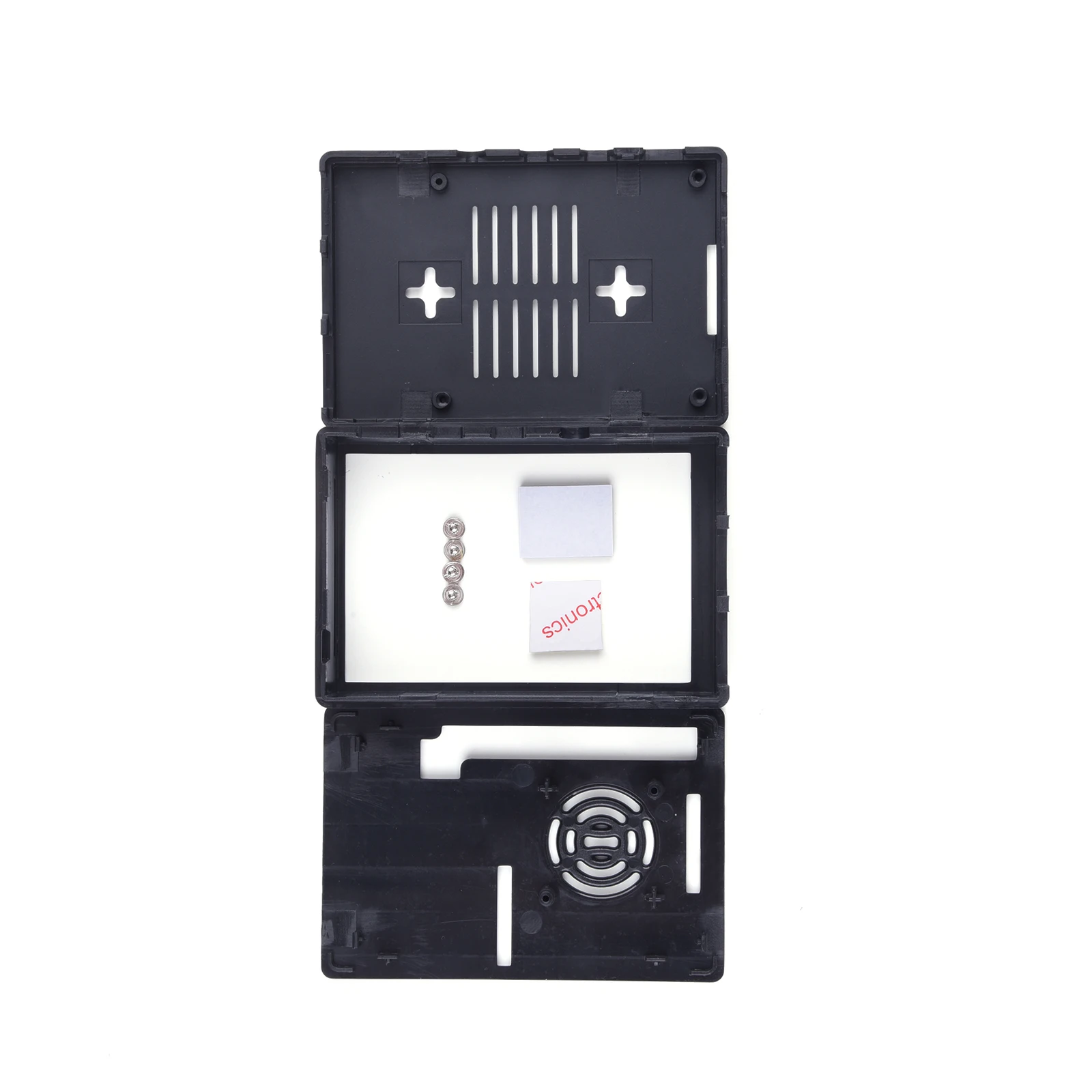 Abs Schutzhülle Abdeckung Box Shell Gehäuse kompatibel mit 3,5 im Bildschirm für Raspberry Pi 4b/3b +/3b schwarz