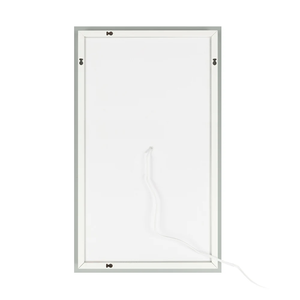 Bathroom Mirror with Led Light Glass Mirror Square Built-in Light Strip Touch LED Anti-fog Easy to install 40