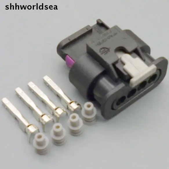 shhworldsea 5/30/100sets 1.5mm 4P WAY female  Oxygen sensor car connector 1-1456426-5