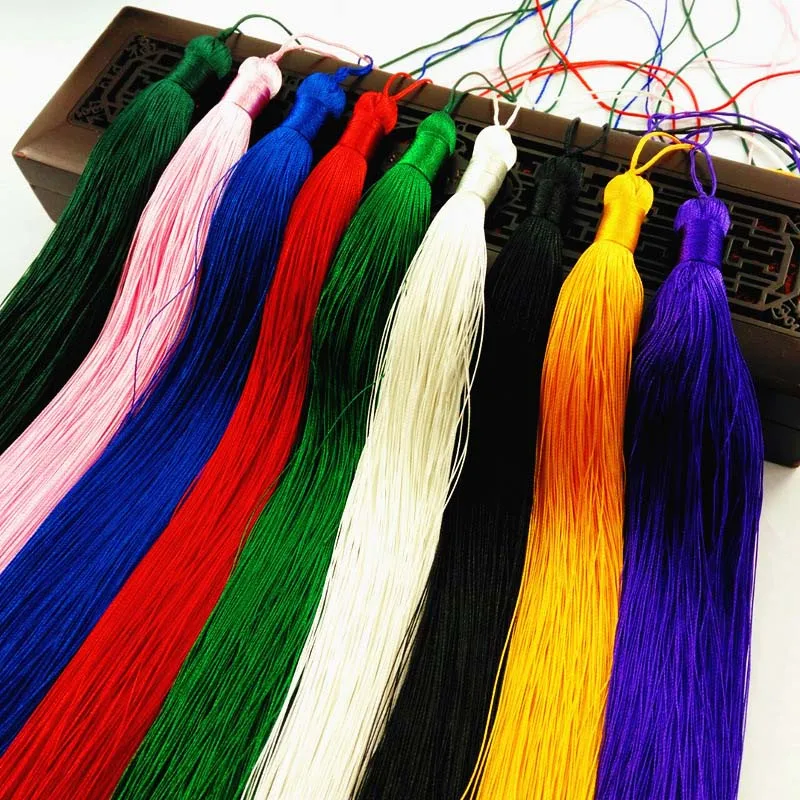 1PCS 50CM Overlength Silk Tassel Fringe Brush Tassels Trim DIY Craft For Sewing Curtains Accessories Decor Jewelry Finding