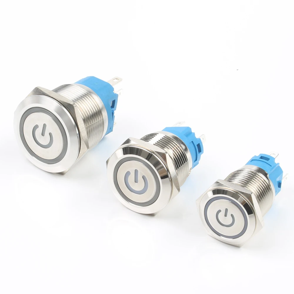 16mm 19mm 22mm push button switch Double Two-color LED no Common cathode no Common anode Lamp Doorbell Car 220V 12V 110V 24V 5V