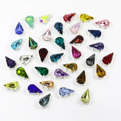 Teardrop Sew on Crystal  Rhinestones With Claw K9 Glass Sewing Rhinestones DIY Craft Strass Glass Stones For Clothes  DIY Crafts