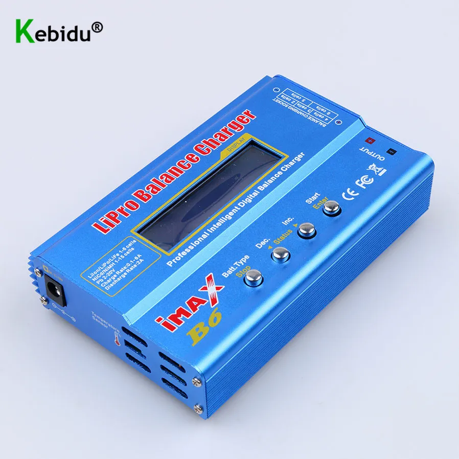 Kebidu IMAX B6 Lipro Battery Balance Charger Nimh Li-Ion Ni-Cd Digital RC Charger Balance Discharger With Digital LCD Screen