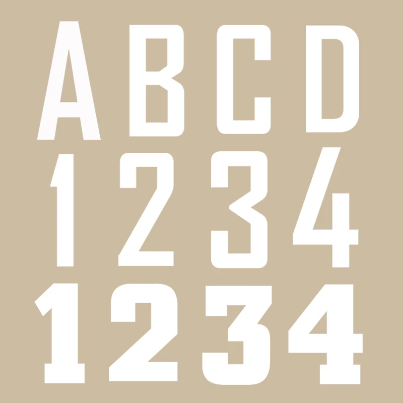 ABC 123 Thermal Transfer Stickers Letter Digital DIY T-shrit Patches For Children Decal Thermo Transfers For Clothes Accessories