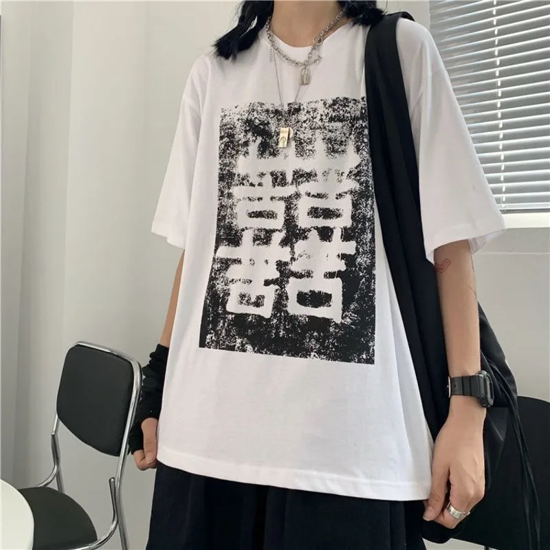 Harajuku T Shirt estetico gotico Punk cartoon manica corta o-collo top donna dropshipping estate allentato oversize abiti da strada