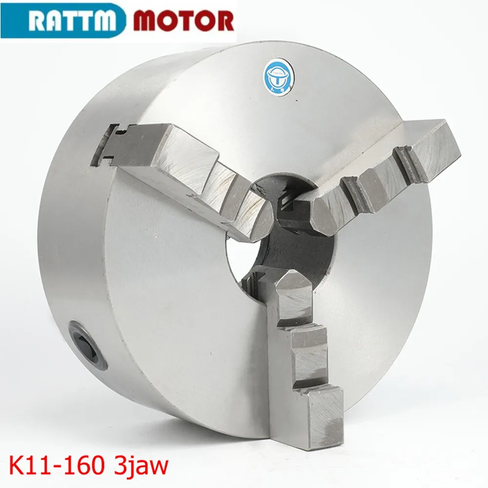 Manual chuck Three 3 4 jaw lathe chuck K11-160mm K12-160mm self-centering chuck Machine tool lathe part