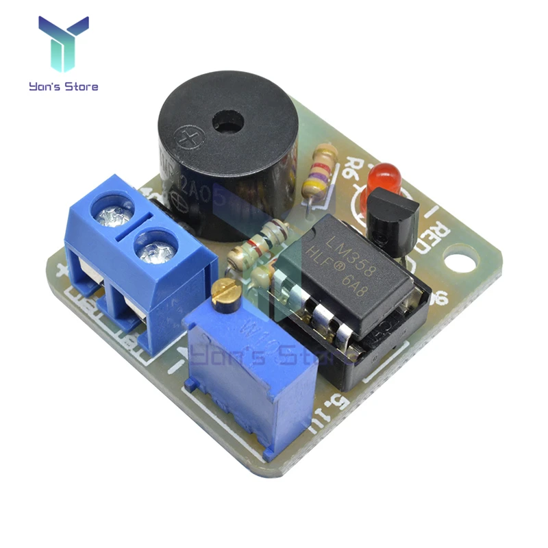 12V Accumulator Storage Battery Low Voltage Undervoltage Overcharge Discharge Sound Alarm Buzzer Detector Protection Board