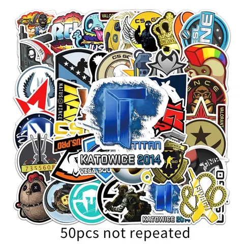 10/50pcs Cs Go autocollants pour canettes voiture autocollants enfants réfrigérateur japon Anime autocollant Pack ensemble téléphone pour enfants Skateboard Pack ensemble