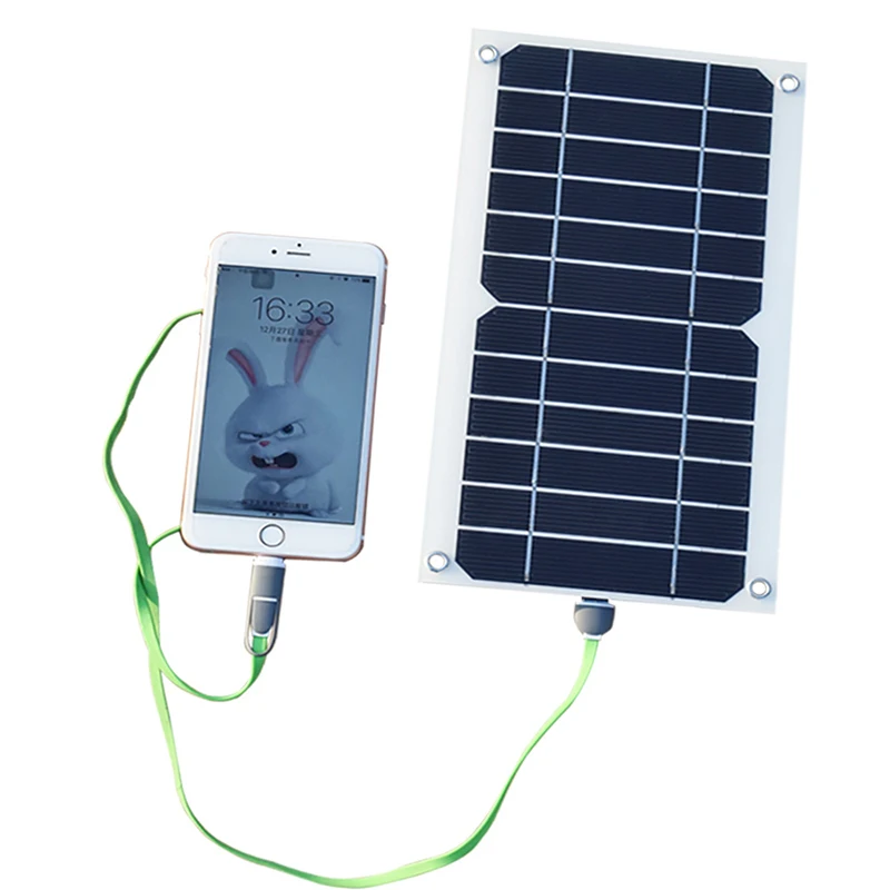 

5W Portable Solar Panel 5V USB Power Outdoor Solar Cell Camping Phone Charger Solar Charger 28X15.5X3cm For Phone RV Car ✈✈✈