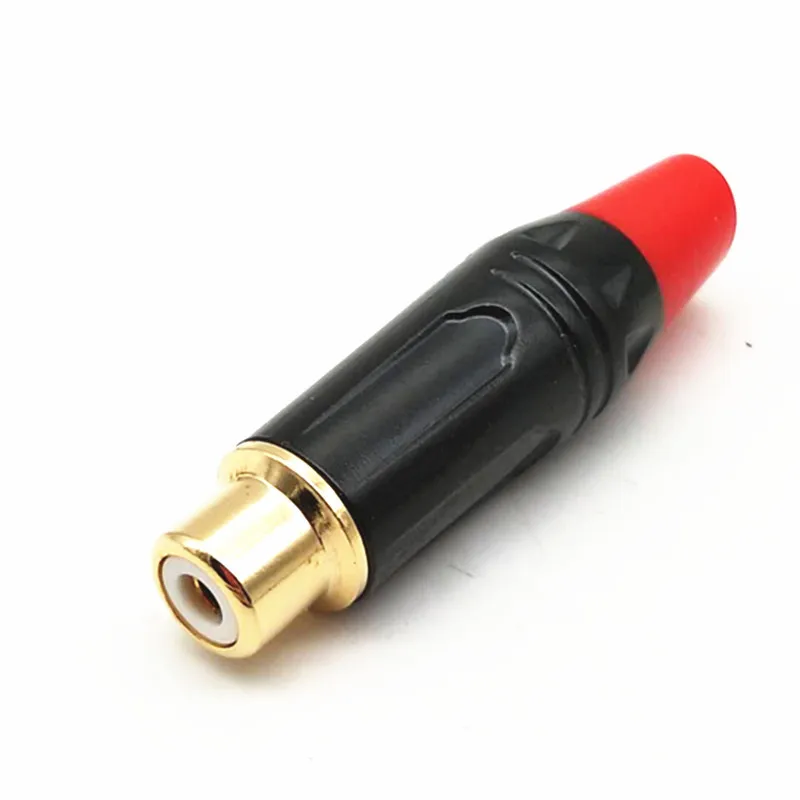 12 Cái/lốc Tốt Hàng Chất Lượng Đồng Mạ Vàng Cổng Kết Nối RCA RCA Nữ Cắm Cho Âm Thanh Vidiod Đầu Nối Dây Cắm