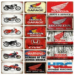 Retro Garage Car Plaque Metal Tin Sign Shabby Retro Tin Plate Painting Crafts Pin Wall Sign Bar Board Veneer Decoration