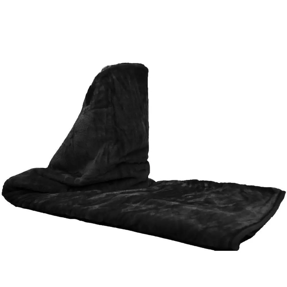 Soft Solid Black Color Coral Fleece Blanket Warm Sofa Cover Twin Queen Size Fluffy Flannel Mink Throw Plaid Plane Blankets