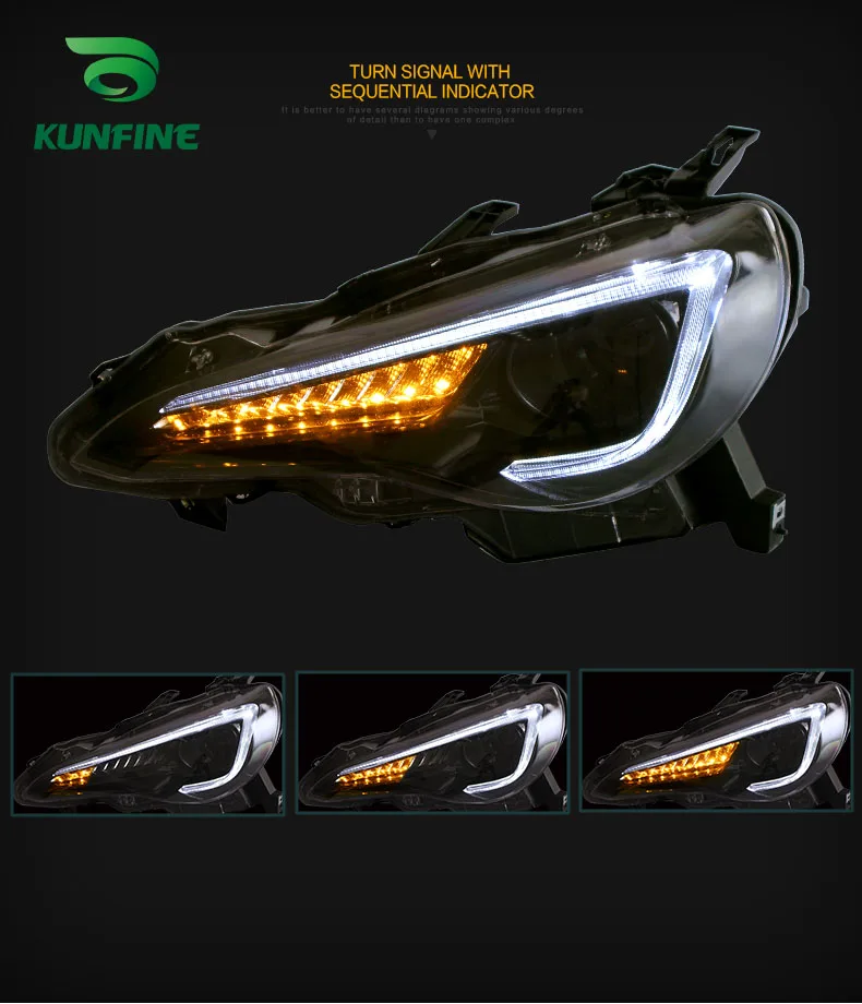 Car Styling Car Headlight Assembly For Toyota GT86 2012-UP&FT86 BRZ 2013-UP LED Head Lamp Car Tuning Light Parts Plug And Play