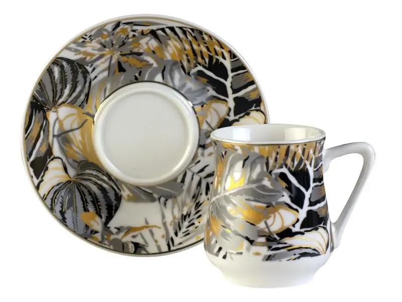 

DOLBOVI Zücev Leaf Pattern 6 Personality COFFEE cup Pad coffee-150 mug кружка COFFEE cup cup