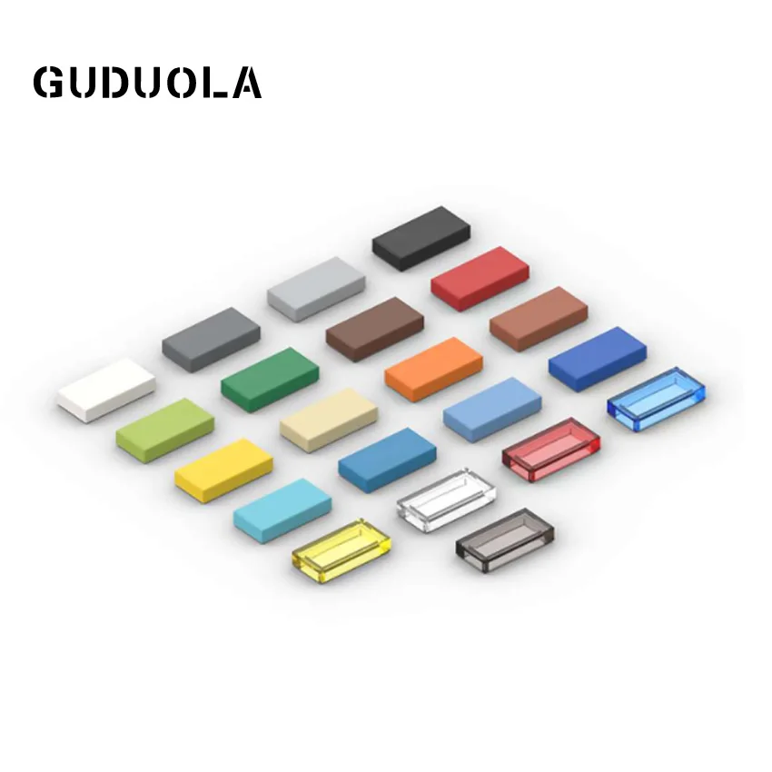 Guduola Tile 1x2 with Groove 3069/30070 MOC Building Block Parts for Kid Toys 220pcs/LOT