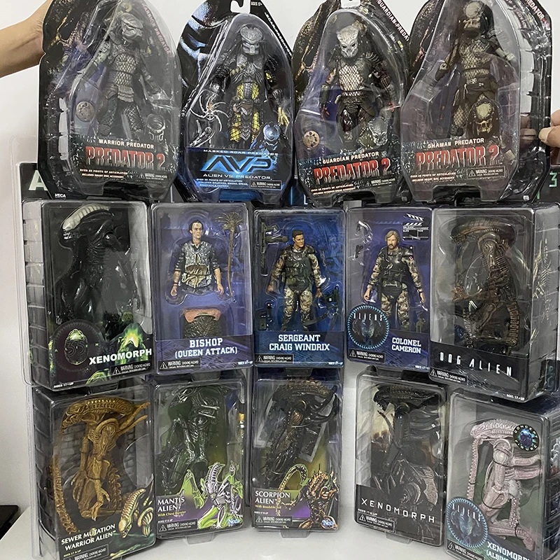 Neca Alien Figure Predator Figure Celtic Masked Scar Predator Snake Guardian Shaman City Hunter Mantis Xenomorph Warrior Aliens