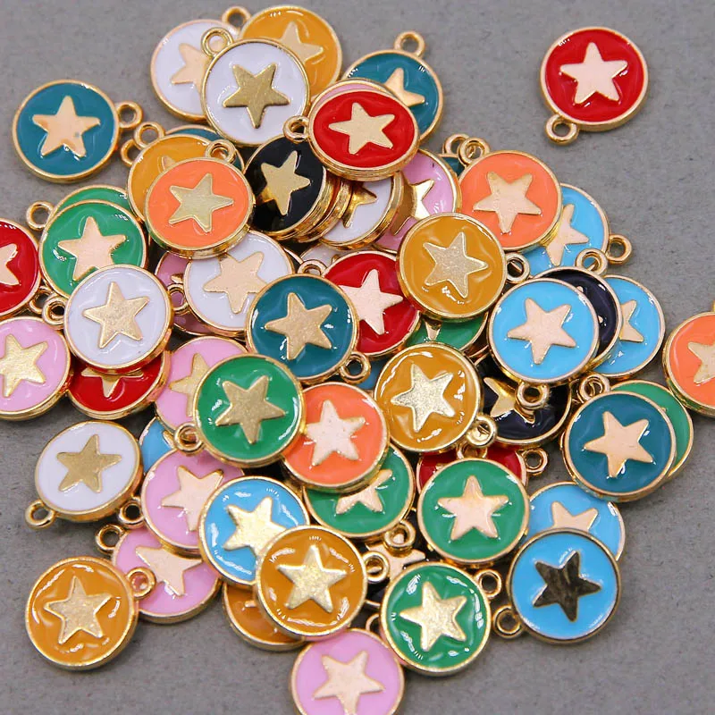 100pcs 12*15mm High Quality Love heart Crown, stars Pendant for Women Necklace Earring Jewelry Accessories making findings