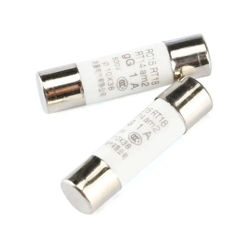 5Pcs 10*38 Fast blow Ceramic Fuse 10x38mm Fuse 500V 0.5A 1A 2A 4A 5A 6A 8A 10A 16A 20A 32A RO15 RT18 RT14