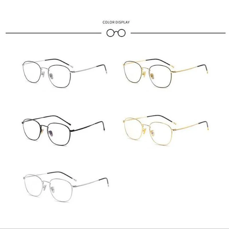 Square Metal Glasses Women Thin Legs Optical Spectacles Computer Eyeglasses Prescription 0 -0.5 -1.0 -1.5 -2.0 To -6.0