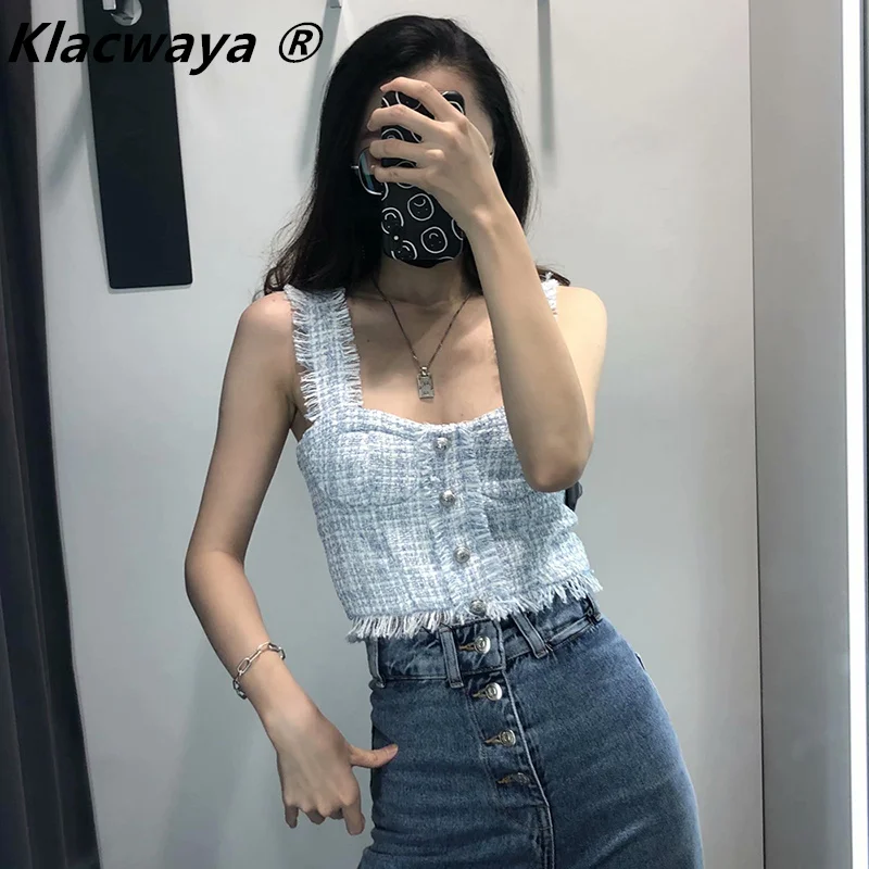 Klacwaya Tops For Women Fashion Halter Top Neck Women'S Tube Top With Open Shoulders Egirl Clothes Aesthetic Omighty Tank Top