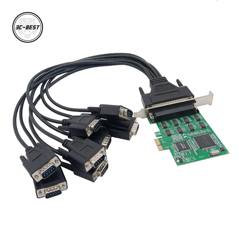 

Pci-e 8-port serial card PCIe to RS232 extension card COM DB9 pin multi-port card