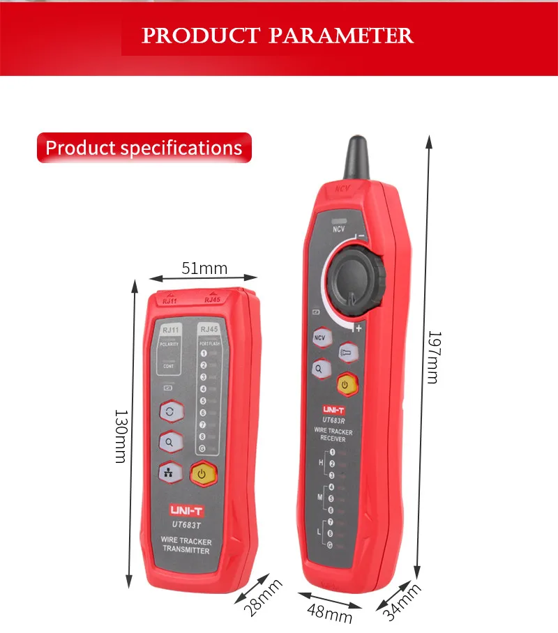 UNI-T UT683KIT line finder di rete digitale;