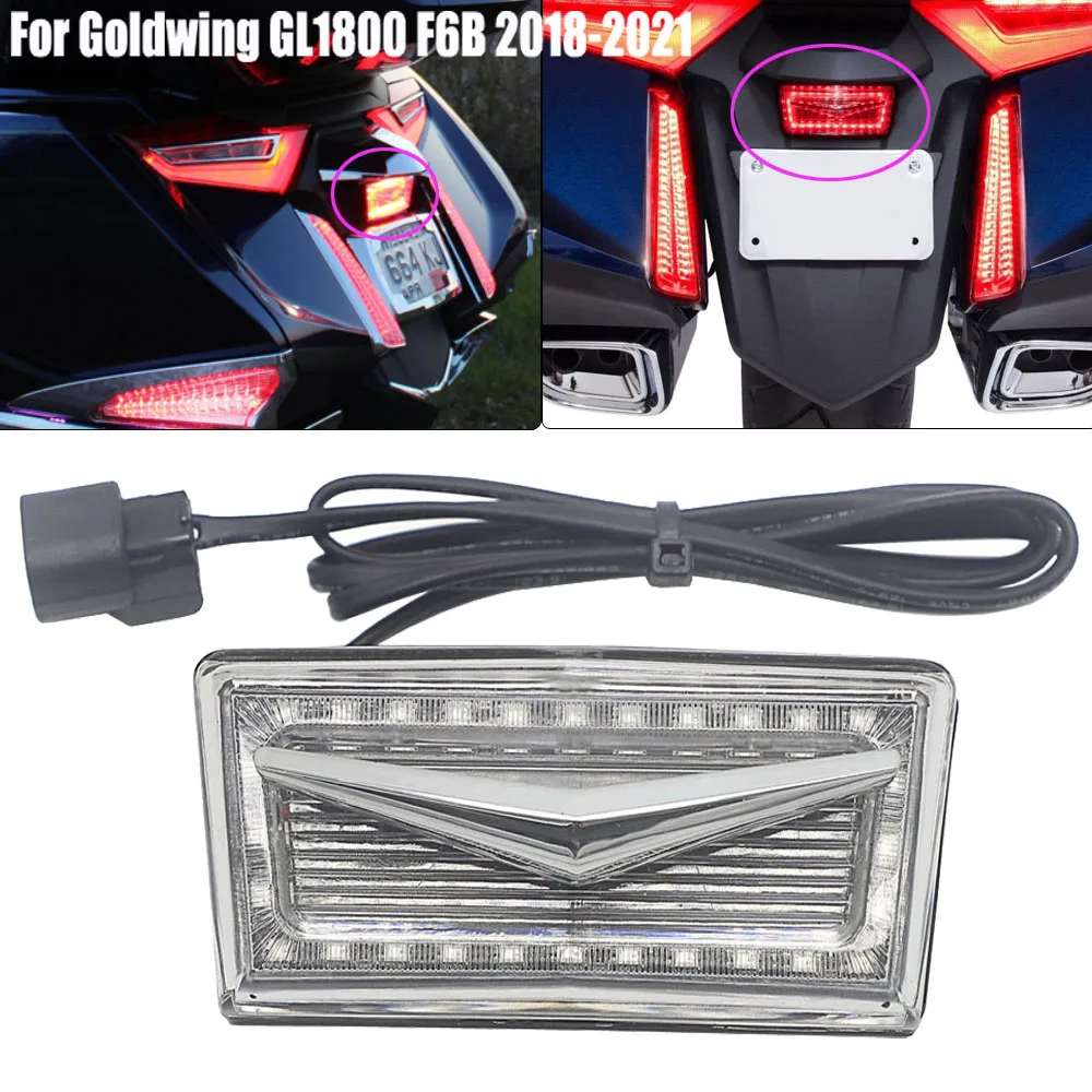 NEW ABS License Trunk Led Reflctor Replacement Light Plug and Play For Honda Goldwing GL1800 F6B 2018-2021 2020 2019