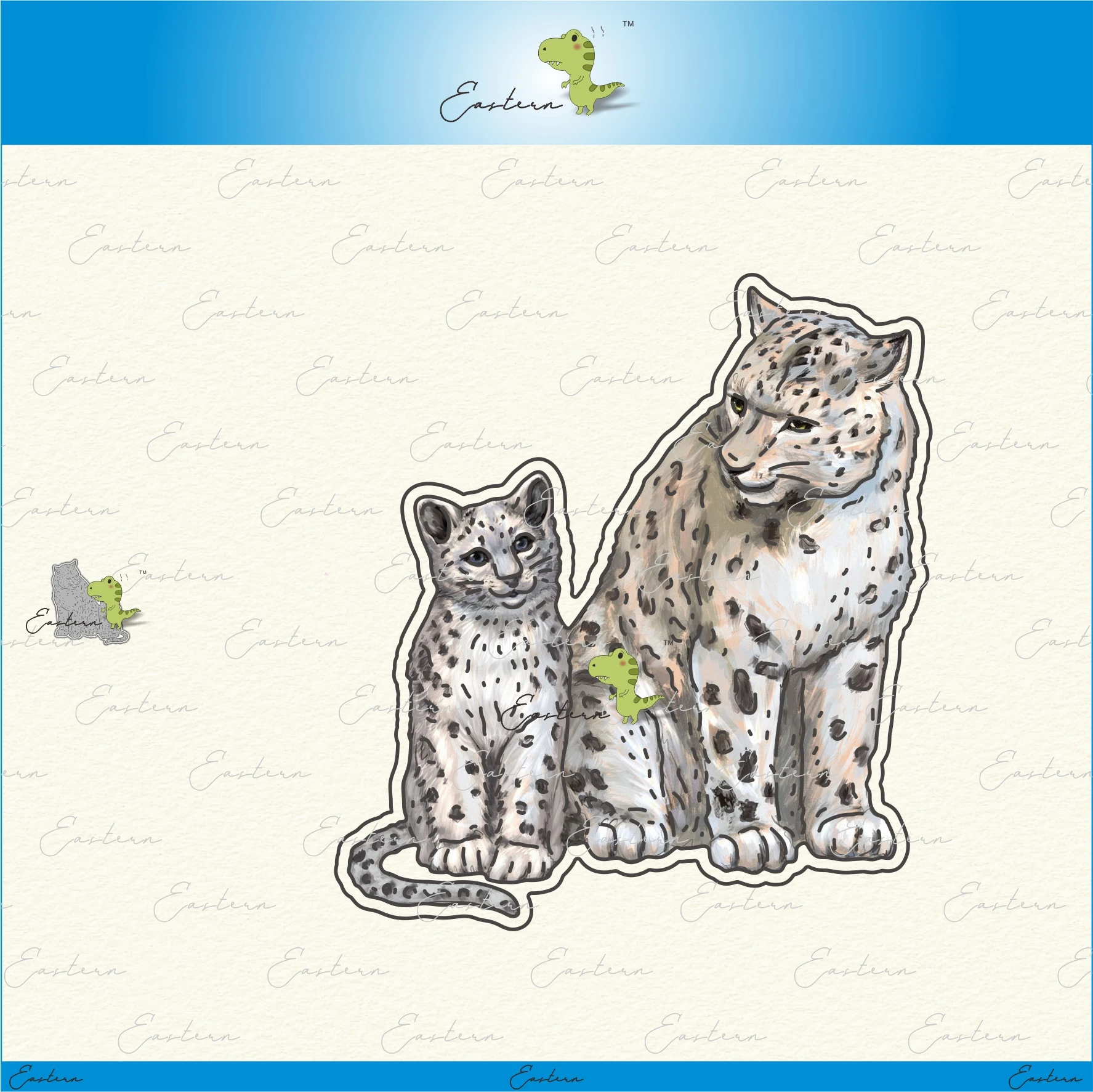 snow leopard metal cutting dies 2021 new diy  molds Scrapbooking Paper Making die cuts crafts