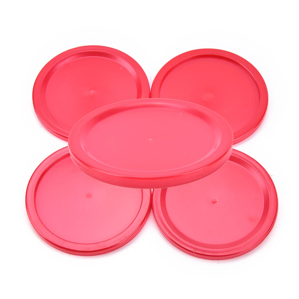 Mini 5pcs/set 50 mm 2-inch Durable Red Air Hockey Table Pucks Puck Children Table Party Entertainment Accessories