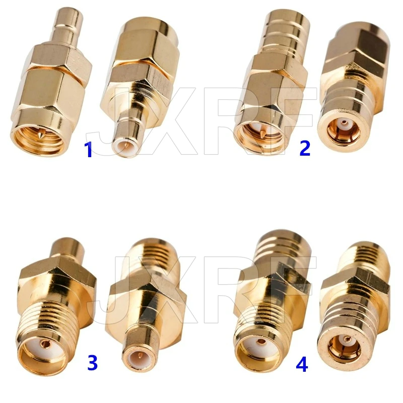 JX Connector 2PCS SMA to SMB RF Adapter SMA Male to SMB Female SMA Female to SMB Male RF Coax Coaxial Adapter
