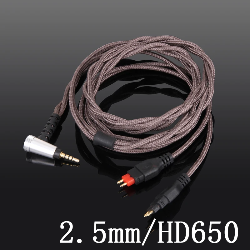 Imagem -05 - Sennheiser Cabo Hd650 Hd600 Hd580 2.5 mm 3.5 mm 4.4 mm Cabo Atualizado de Equilíbrio Occ Prata Cabo Hifi Áudio Auxiliar