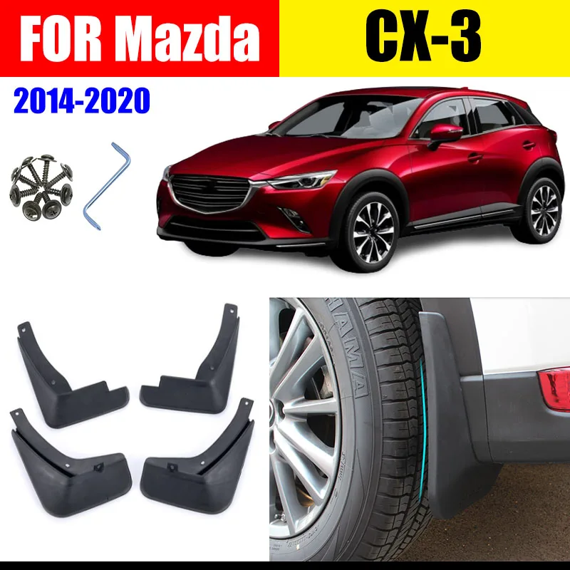 FOR MAZDA CX3 Mudguard Fenders mazda CX-3 Mudflap splash Guard Fender Mudguards Mud flaps Car ACCESSORIES Front Rear 4 pcs