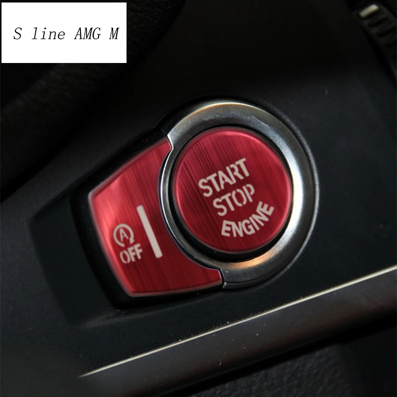 Car Styling For BMW X3 X4 X5 X6 F25 F26 F15 F16 Engine START Button Replace Cover STOP Switch Accessories Key Decor Auto Sticker