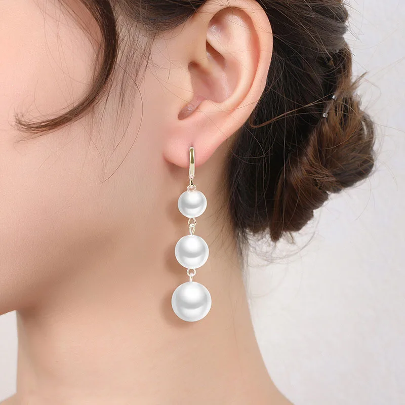 Irregular Imitation Pearl Drop Earrings for Women pendientes Elegant bijoux femme Fashion Jewelry boucle d oreille