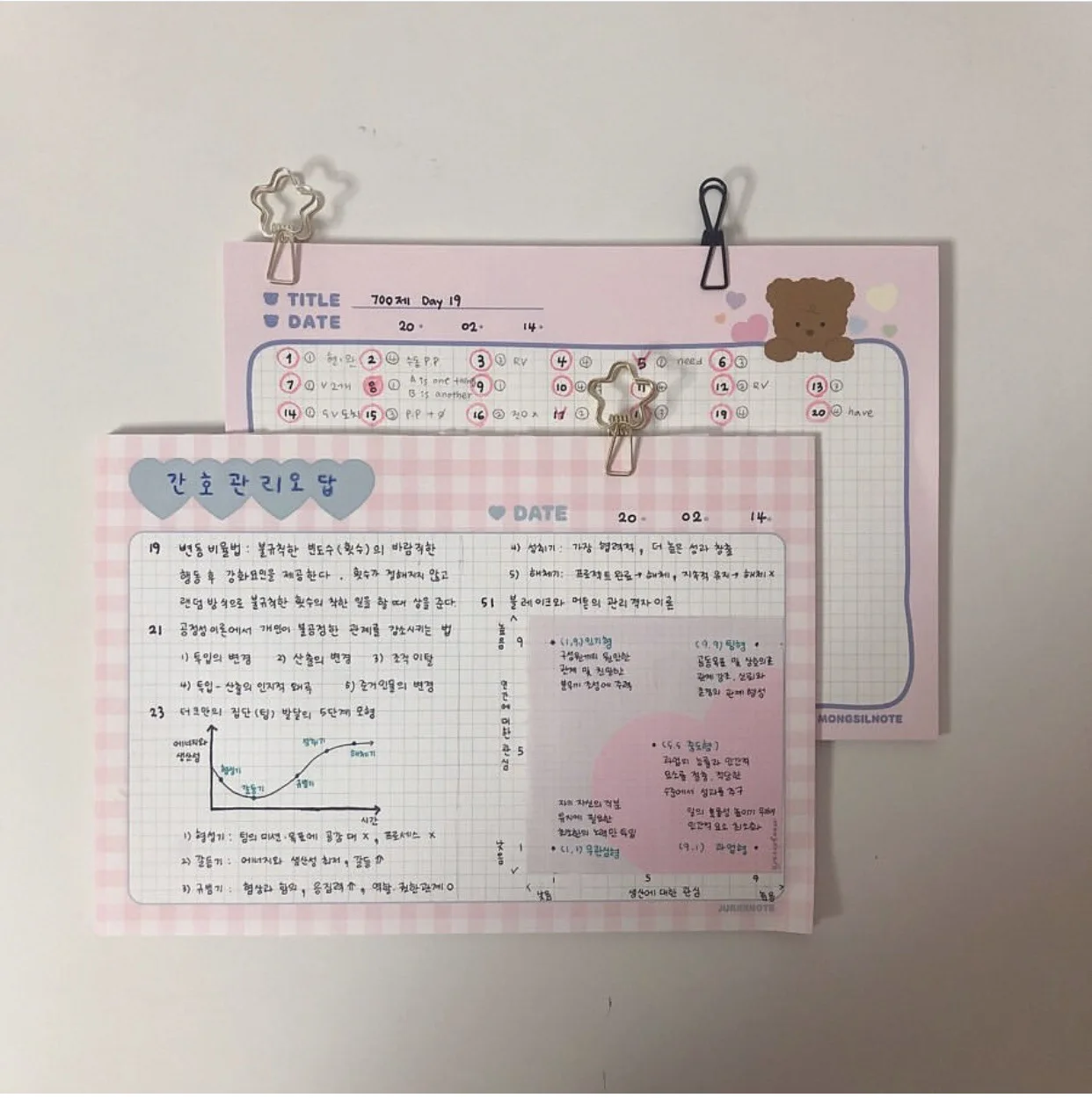 Korean Ins Pink Grid Cute Bear Memo Pad 30 Sheets A5 Crosswise Student Learning Note Paper Leave A Message Kawaii Stationery