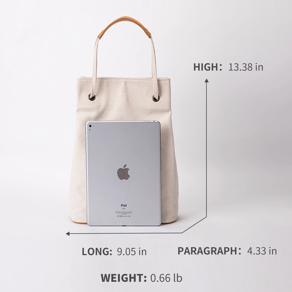 White canvas bag female shoulder art small fresh bucket shoulder bag simple cloth bag 2024 new