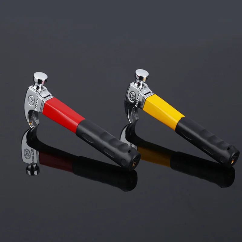 Creative Mini Hammer Shape Cigarette Lighter Refillable Butane Gas Ornaments Toy Gas Lighter Smoker Gift Home Decoration