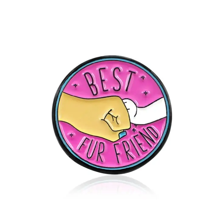 Pink Cartoon Enamel Brooch Animal Dog Bag Wishing Bottle Cell Phone Weight Scale Badge Crown Round Heart Shape Pin Jewelry Gift